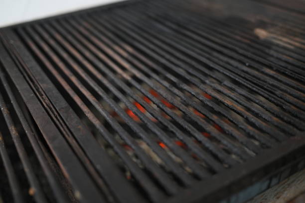 istock charcoal barbecue lit wood with fire for roasts 1815154887