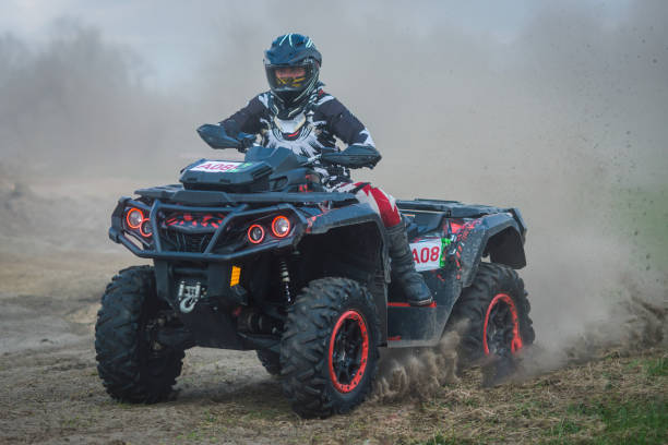 istock ATV, UTV, buggy, 4x4 off-road vehicle in mud and dust. Extreme, adrenalin 1815157570