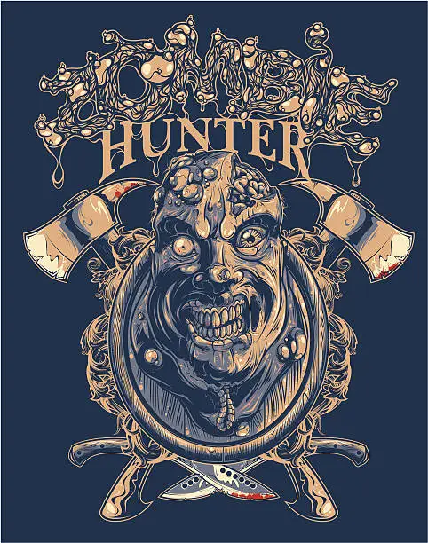 Vector illustration of Zombie Hunter
