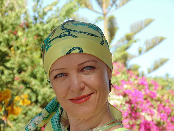istock Beautiful woman and flowers N4 181519470