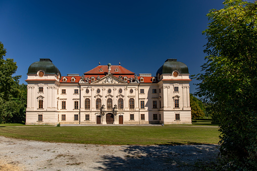 Muenster, Germany, October 19, 2022 - Muenster Castle, the representative landmark of the Westphalian Wilhelms University (WWU) of Muenster.