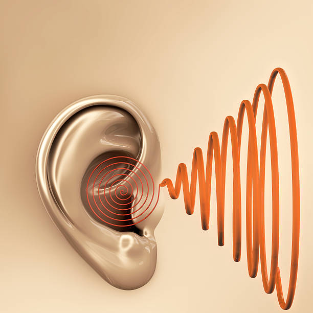 Ear sound - 3d rendered illustration stock photo