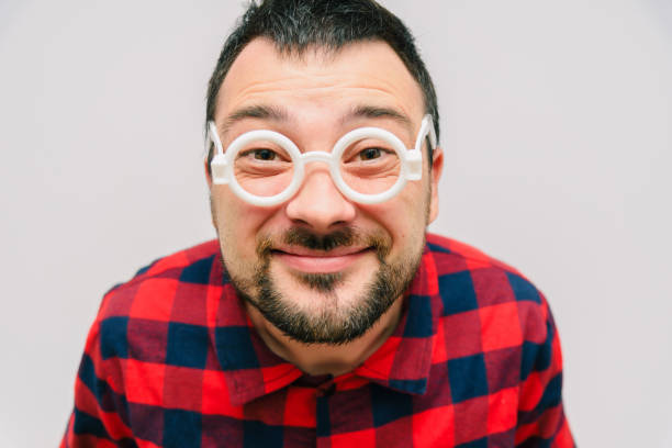 istock Funny portrait of a man with glasses. 1815266031