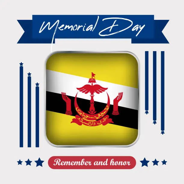 Vector illustration of Brunei Memorial Day Vector Illustration