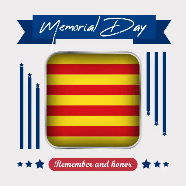 Vector illustration of Catalonia Memorial Day Vector Illustration