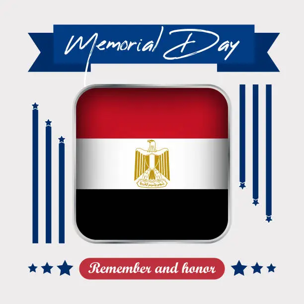 Vector illustration of Egypt Memorial Day Vector Illustration