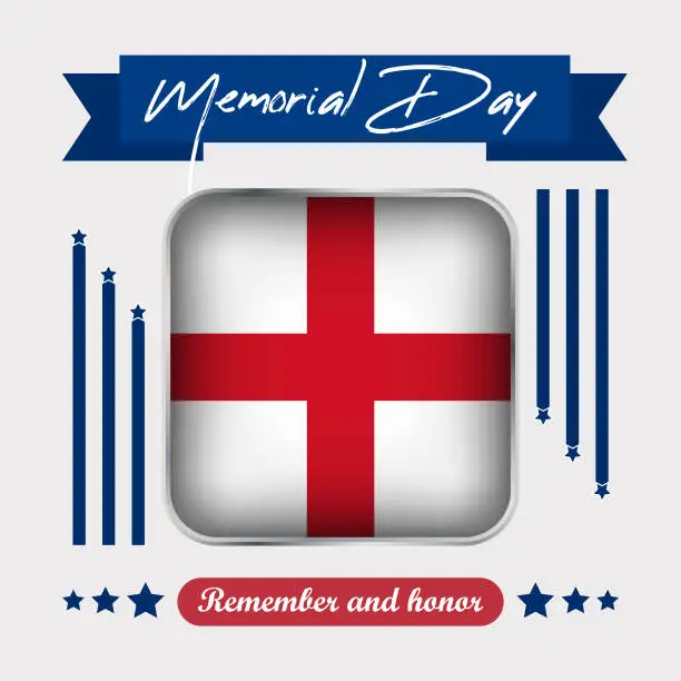 Vector illustration of England Memorial Day Vector Illustration