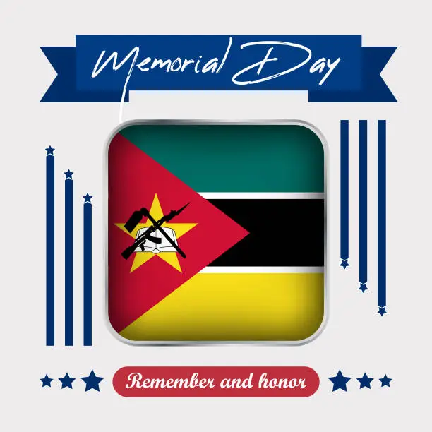 Vector illustration of Mozambique Memorial Day Vector Illustration