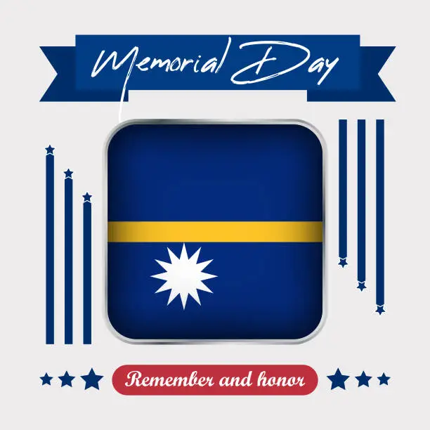 Vector illustration of Nauru Memorial Day Vector Illustration