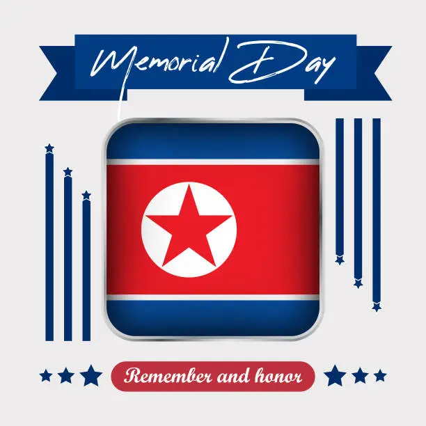 Vector illustration of North Korea Memorial Day Vector Illustration