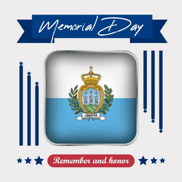 Vector illustration of San Marino Memorial Day Vector Illustration