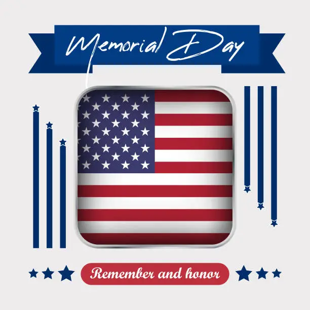 Vector illustration of USA Memorial Day Vector Illustration