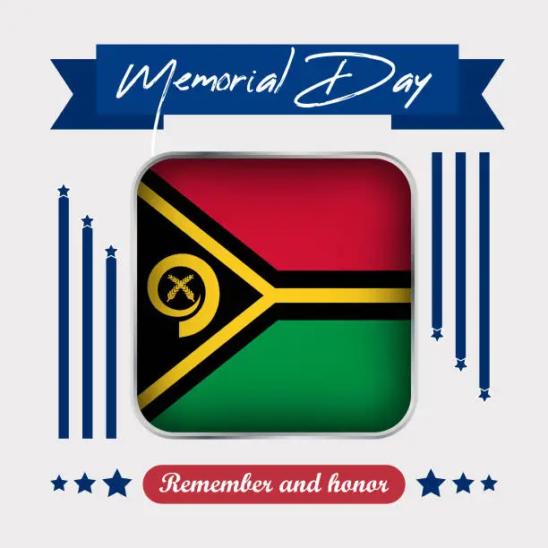 Vector illustration of Vanuatu Memorial Day Vector Illustration