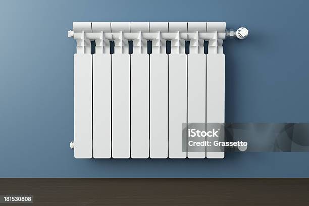 White Heating Radiator Stock Photo - Download Image Now - Radiator - Heater, Heat - Temperature, White Background