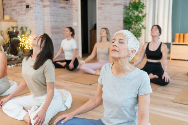istock Group of women at yoga class 1815311022