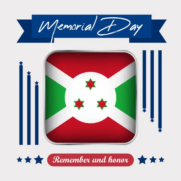 Vector illustration of Burundi Memorial Day Vector Illustration