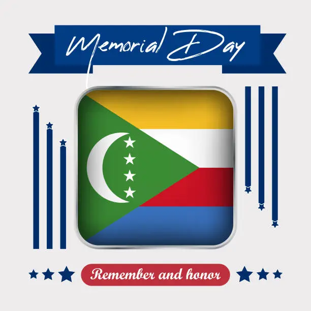 Vector illustration of Comoros Memorial Day Vector Illustration