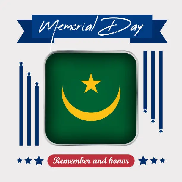 Vector illustration of Mauritania Memorial Day Vector Illustration