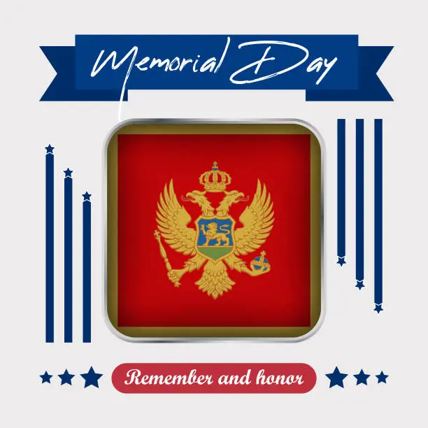 Vector illustration of Montenegro Memorial Day Vector Illustration