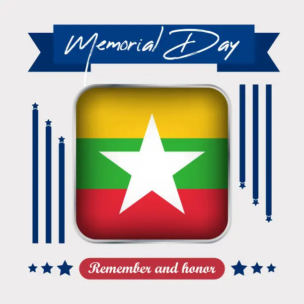 Vector illustration of Myanmar Memorial Day Vector Illustration