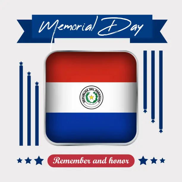 Vector illustration of Paraguay Memorial Day Vector Illustration