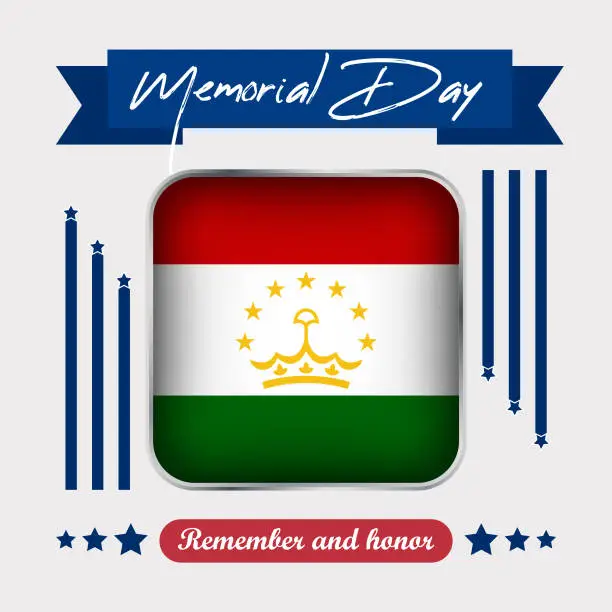 Vector illustration of Tajikistan Memorial Day Vector Illustration