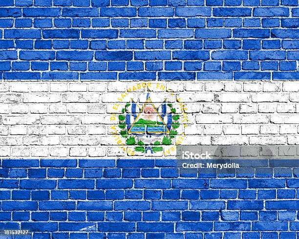 Grunge El Salvadorflag - Fotografie stock e altre immagini di America del Nord - America del Nord, Astratto, Bandiera