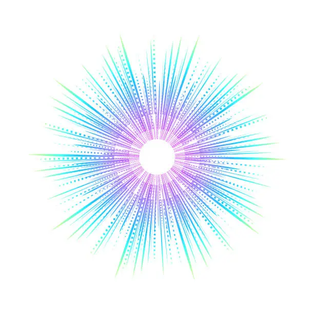 Vector illustration of Sunburst with light beams
