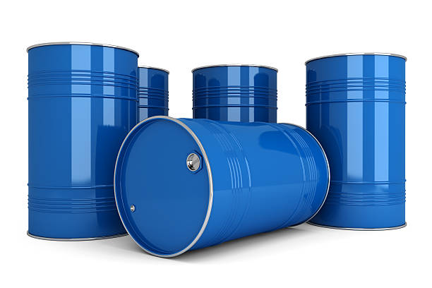 istock Group of steel barell drums 181538942