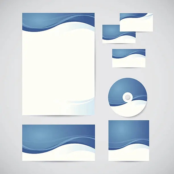 Vector illustration of Illustration of corporate identity printouts