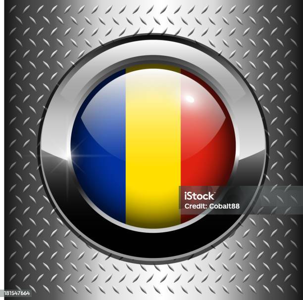 Flagge Von Rumänien Knopf Stock Vektor Art und mehr Bilder von Abzeichen - Abzeichen, Autorität, Bildhintergrund