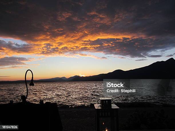 Sunset On Lake Garda Stock Photo - Download Image Now - Cloud - Sky, Horizontal, Idyllic