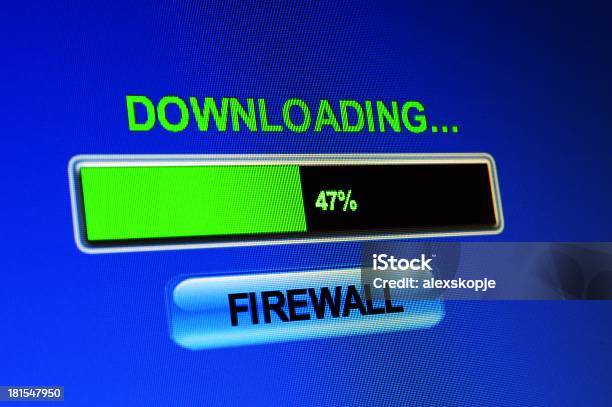 Herunterladen Firewall Stockfoto und mehr Bilder von Blau - Blau, Computer, Computerfehler