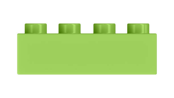 istock Celery Green Toy Block Isolated on a White Background. 1815504600