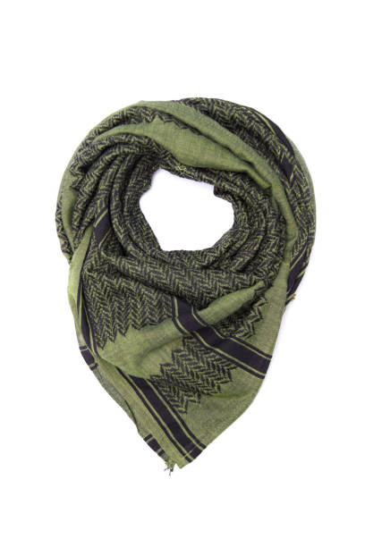istock Green arabic scarf isolated on white background 1815514091