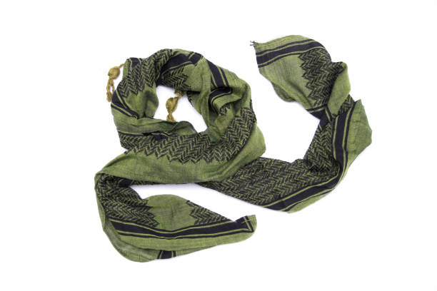 istock Green arabic scarf isolated on white background 1815514094