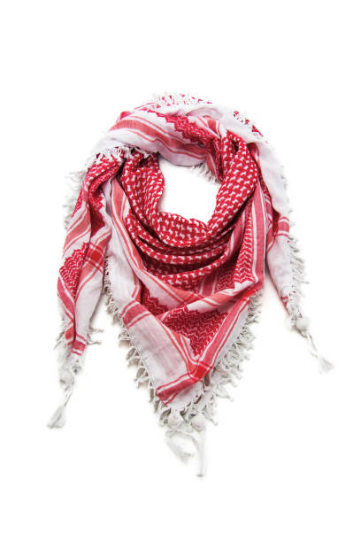 istock Red arabic scarf isolated on white background 1815514097