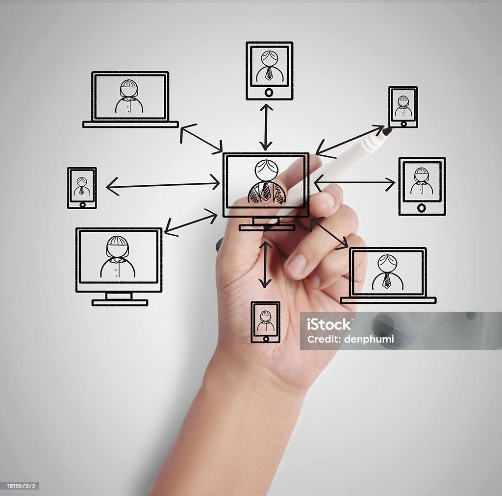 그림이요 소셜 네트워크 - 로열티 프리 건설 프레임 스톡 사진