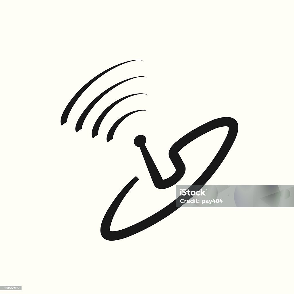 Icône de plat Satellite - clipart vectoriel de Communication libre de droits