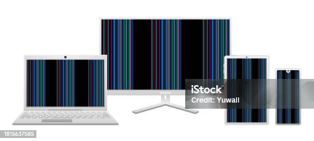 Device Break Vector Simple Illustration Broken Device Stock Illustration - Download Image ...