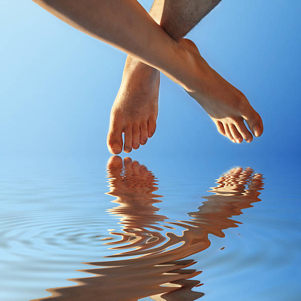 men and women on foot water