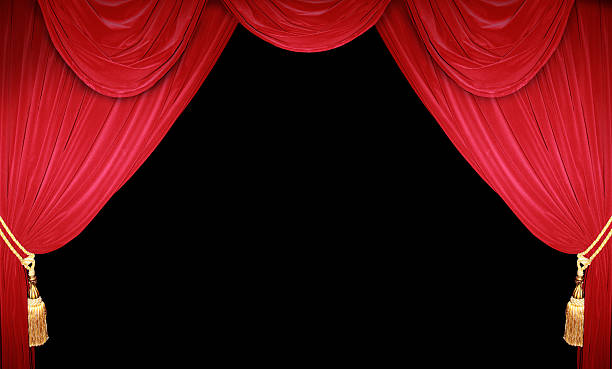 istock Red curtain of a theater 181565912