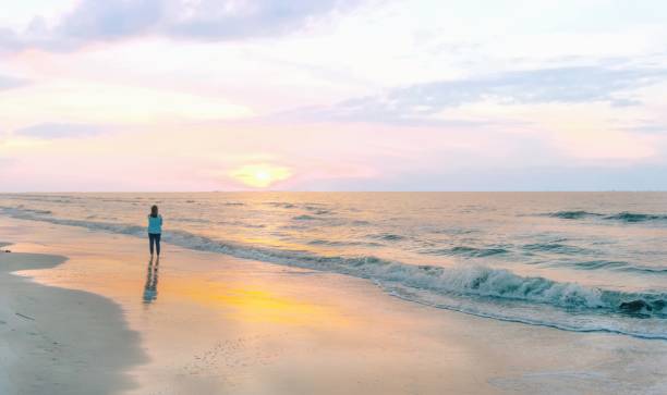 istock Beach walking at sunrise-Hilton Head,South Carolina 1815682124