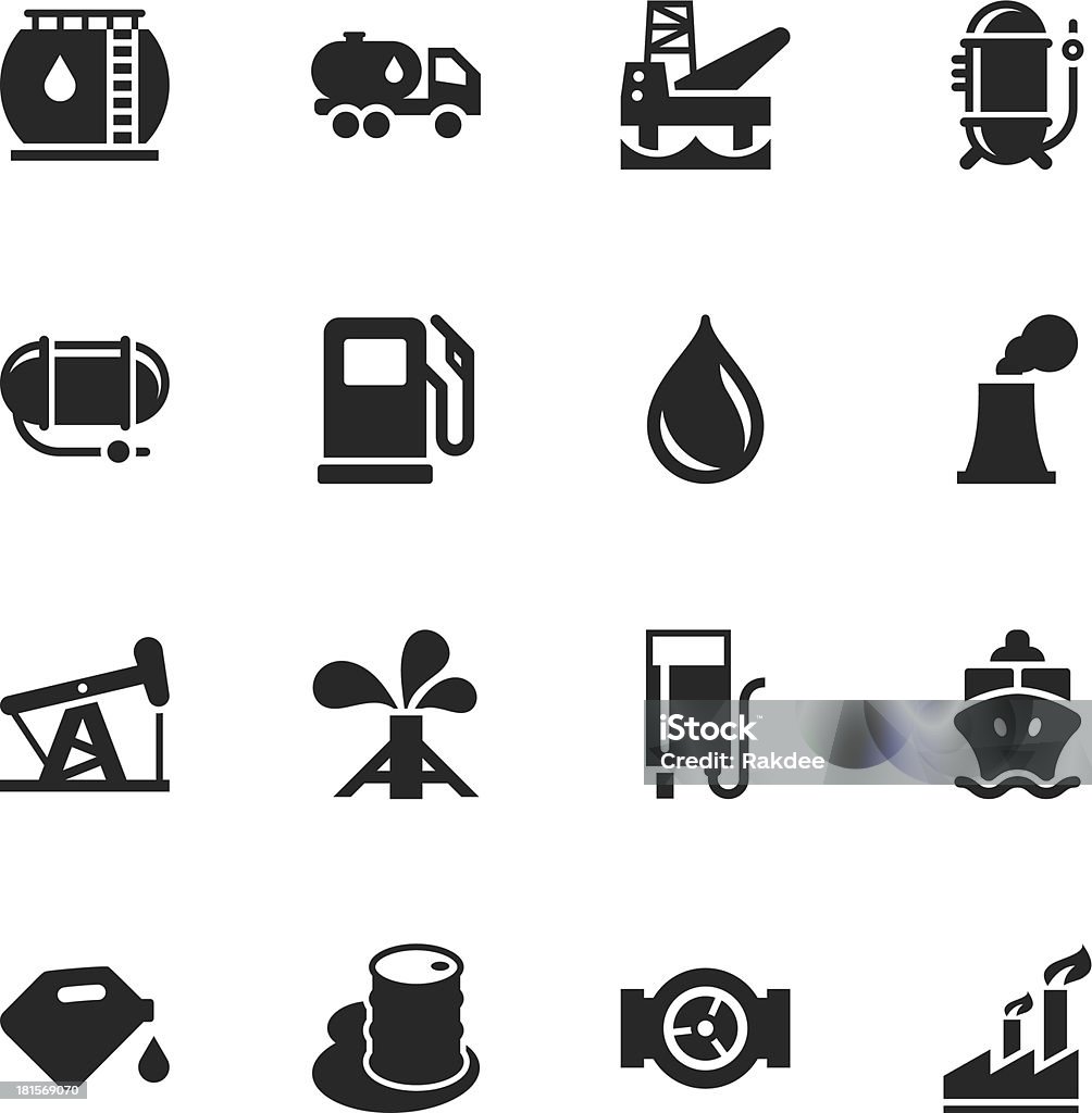 Fuel Industry Silhouette Icons Fuel Industry Silhouette Vector File Icons. Icon Symbol stock vector