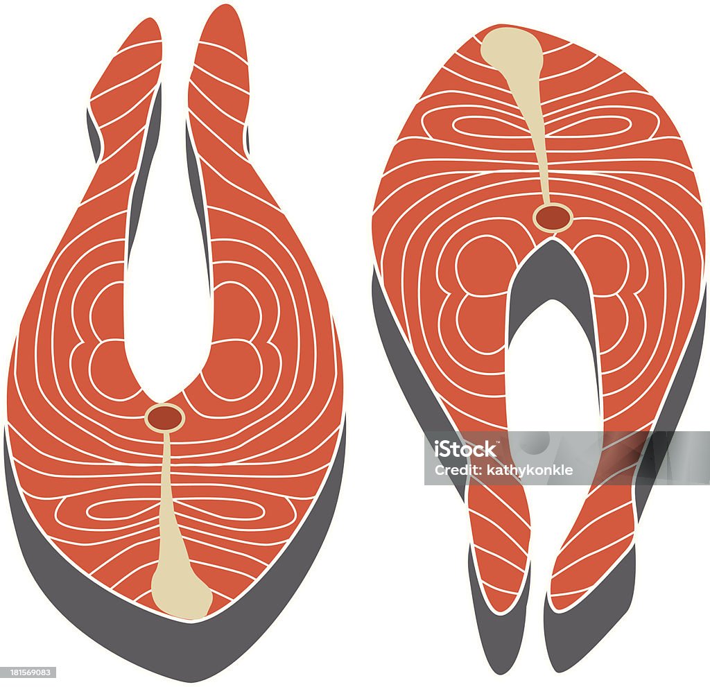 Lachs-Steak - Lizenzfrei Fische und Meeresfrüchte Vektorgrafik