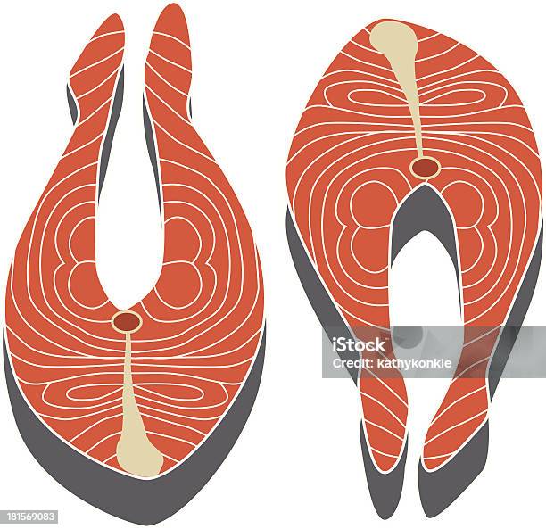 Lachssteak Stock Vektor Art und mehr Bilder von Fische und Meeresfrüchte - Fische und Meeresfrüchte, Fischmarkt, Illustration