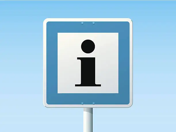 Vector illustration of Tourist Information German Road Sign