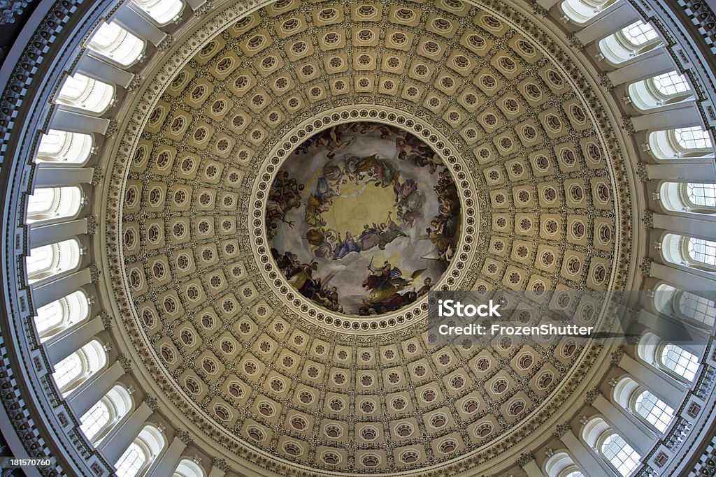 Teto rotunda do edifício Capital dome em Washington DC - Royalty-free Lobby político Foto de stock