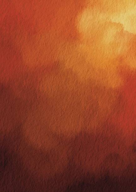 istock Abstract yellow, orange and red grunge background watercolor illustration for hot temperatures, Autumn season, campfire and flame. 1815715692