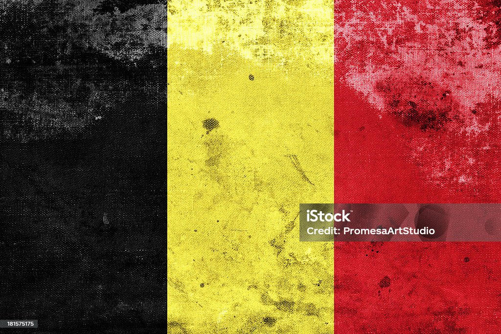 Grunge di Bandiera del Belgio - Foto stock royalty-free di Arrugginito
